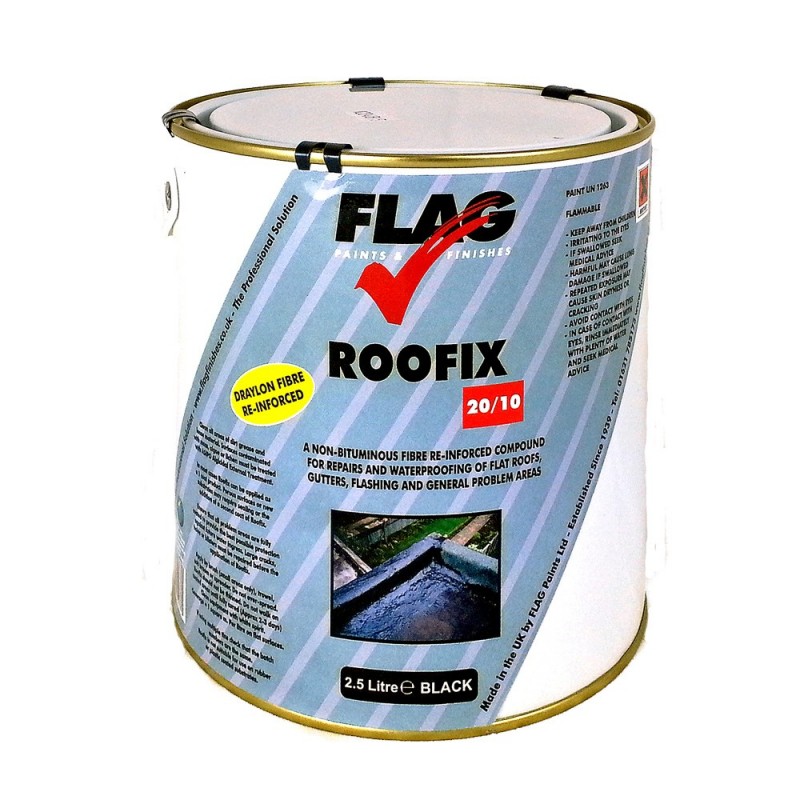 Roofix 20/10 (Multi-Surface) 2.5 litre Black - Waterproof Coating Roofix 20/10 (Multi-Surface) 2.5 litre Black - Waterproof Coating